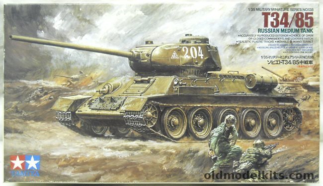 Tamiya 1/35 T34/85 Russian Medium Tank, MM-138 plastic model kit